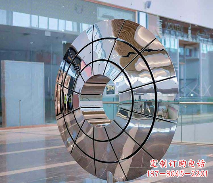 郑州不锈钢圆环雕塑——精美的艺术精品