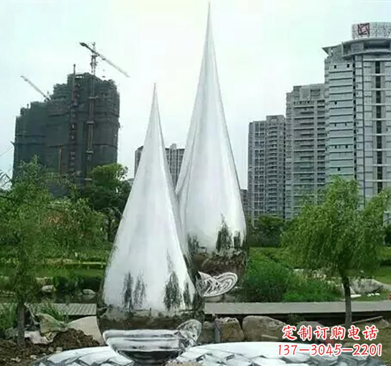 郑州不锈钢水滴拱门雕塑