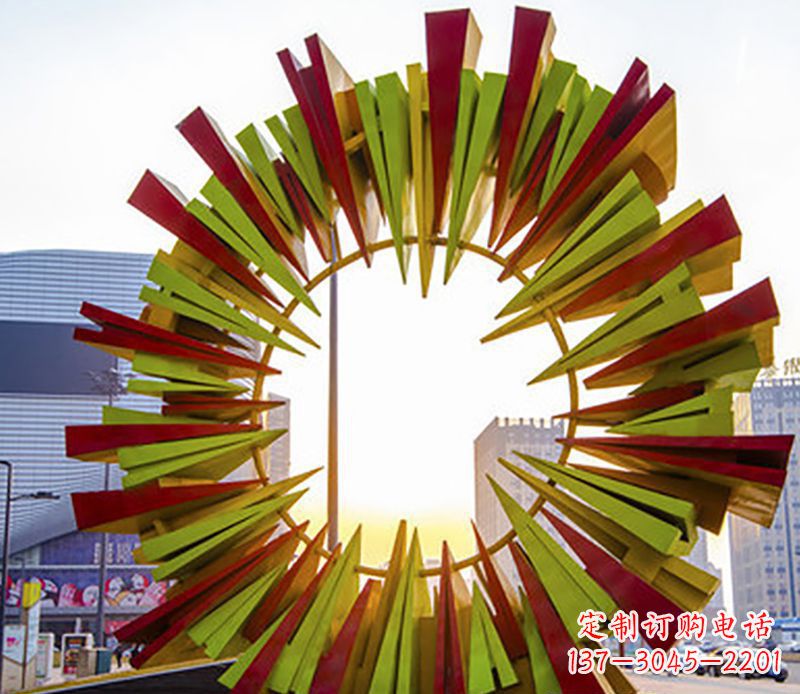 郑州绚烂太阳,精美不锈钢太阳花雕塑