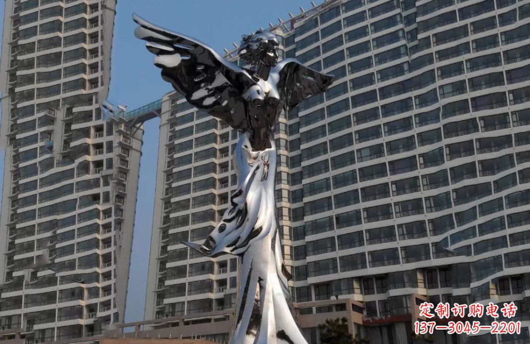 郑州不锈钢天使灿烂的城市景观