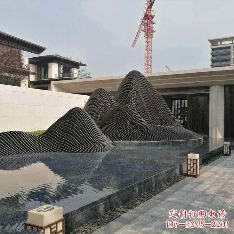 郑州不锈钢铁艺假山艺术性的美化