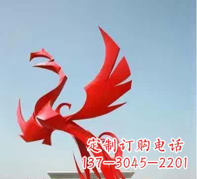 郑州不锈钢铁艺凤凰雕塑美丽的象征