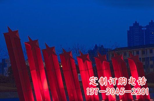 郑州不锈钢五角星雕塑铸就永恒之美