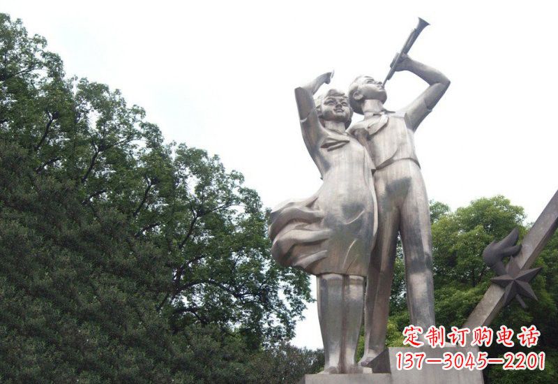 郑州不锈钢小学生雕塑缔造美丽校园新风貌