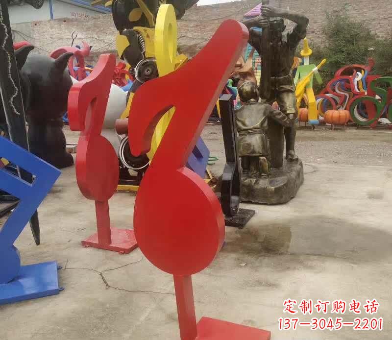 郑州不锈钢音符雕塑悠扬的音乐美学