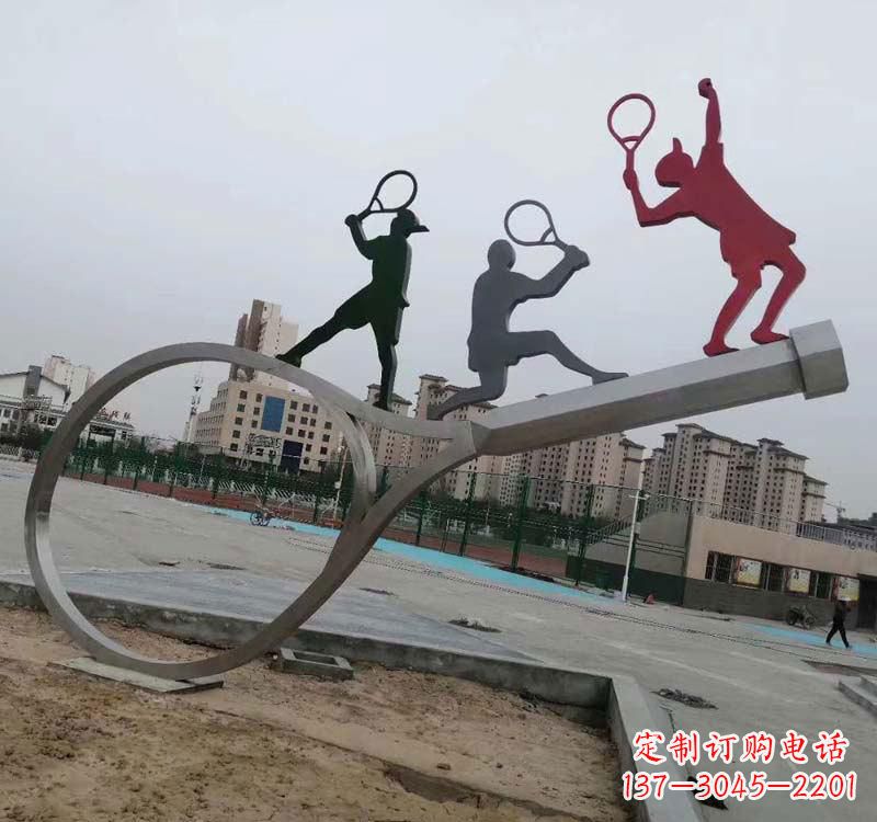 郑州不锈钢羽毛球雕塑精美的艺术装点