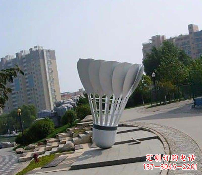 郑州不锈钢羽毛球雕塑装点美丽的羽毛球世界