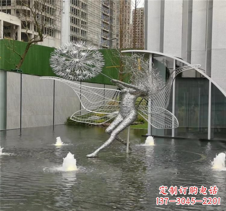 郑州美丽的不锈钢蒲公英雕塑