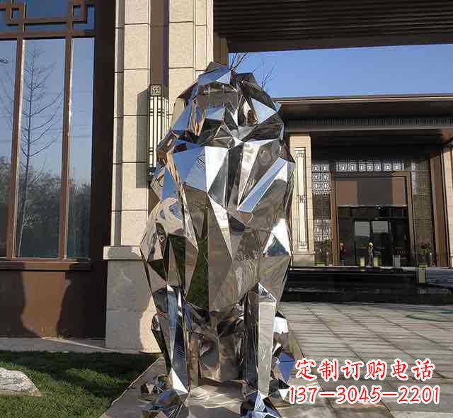 郑州不锈钢狮子雕塑给园林带来神秘与力量
