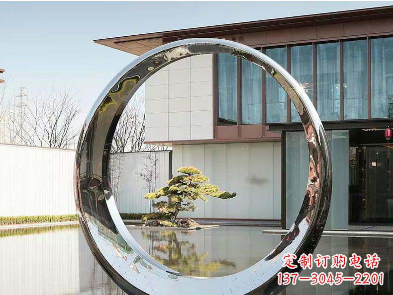 郑州不锈钢月亮雕塑精美绝伦