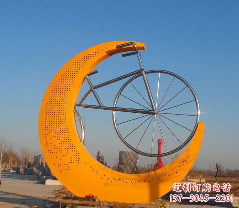 郑州不锈钢自行车雕塑一次性看到的艺术经典