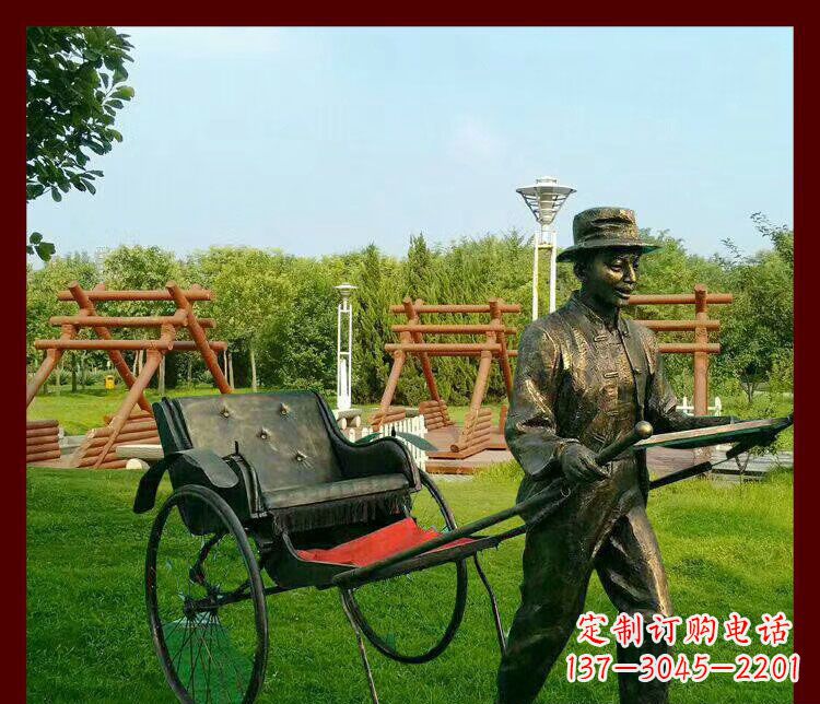 郑州细说黄包车夫人雕塑