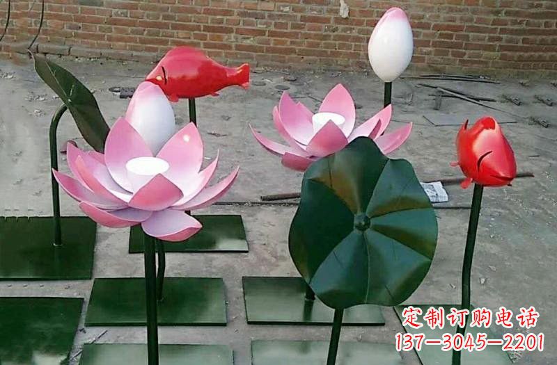 郑州彩色不锈钢鲤鱼雕塑传承古典文化的艺术之作