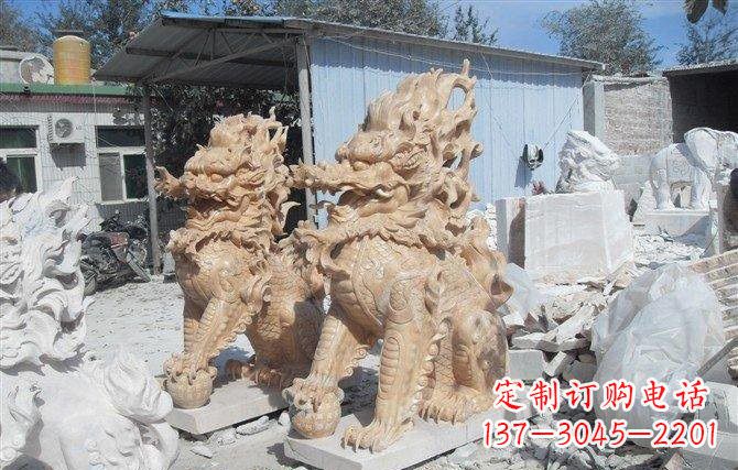 郑州麒麟石雕一个具有传统文化精髓的艺术品
