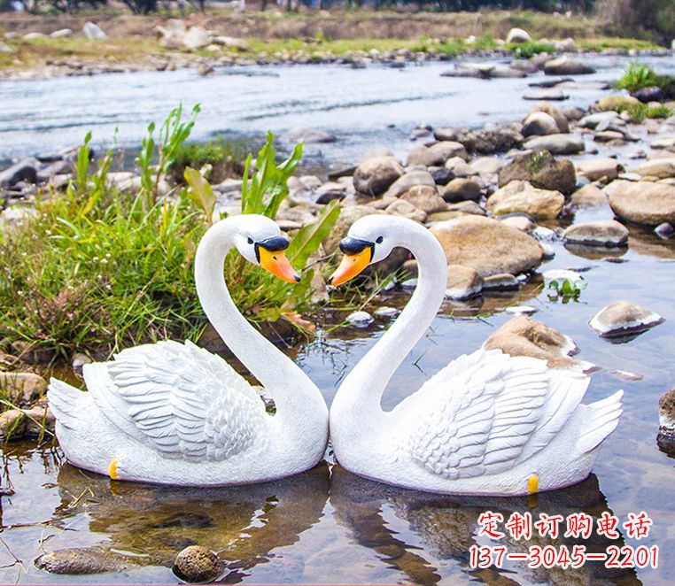 郑州“美丽的天鹅雕塑,点缀景观装饰”