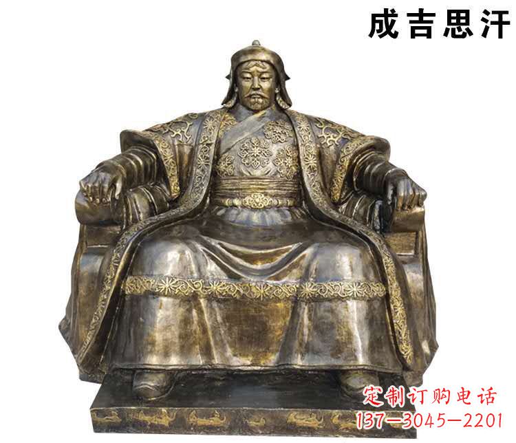 郑州成吉思汗英雄的雕像