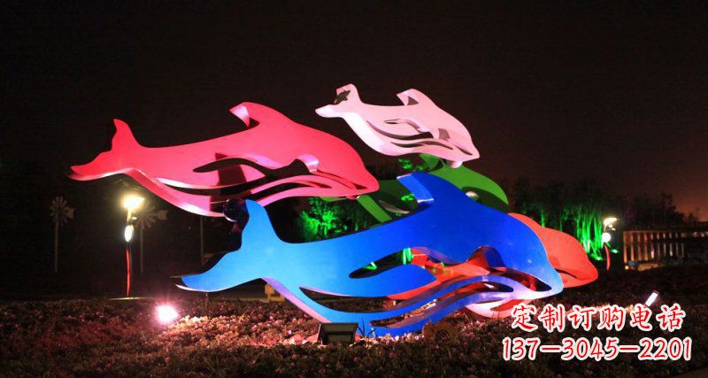 郑州海豚雕塑传承海洋文化