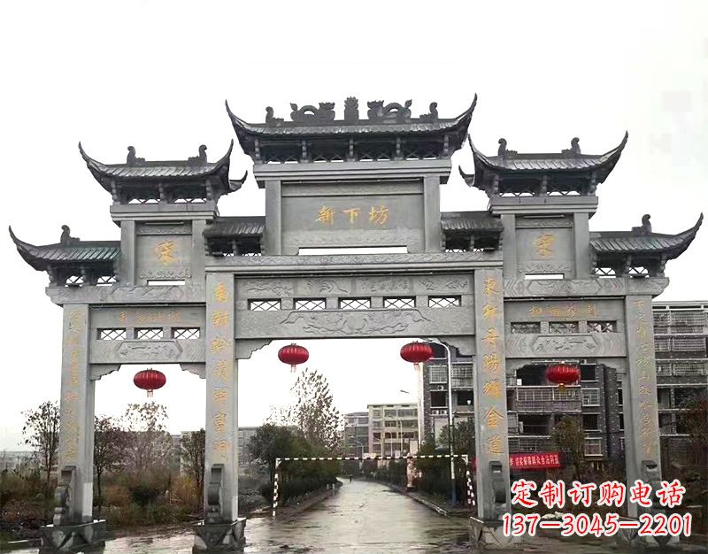郑州村庄石牌坊雕刻传统工艺的精美瑰宝