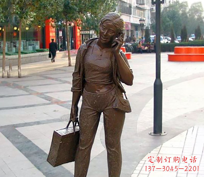 郑州打电话女人现代人物雕塑