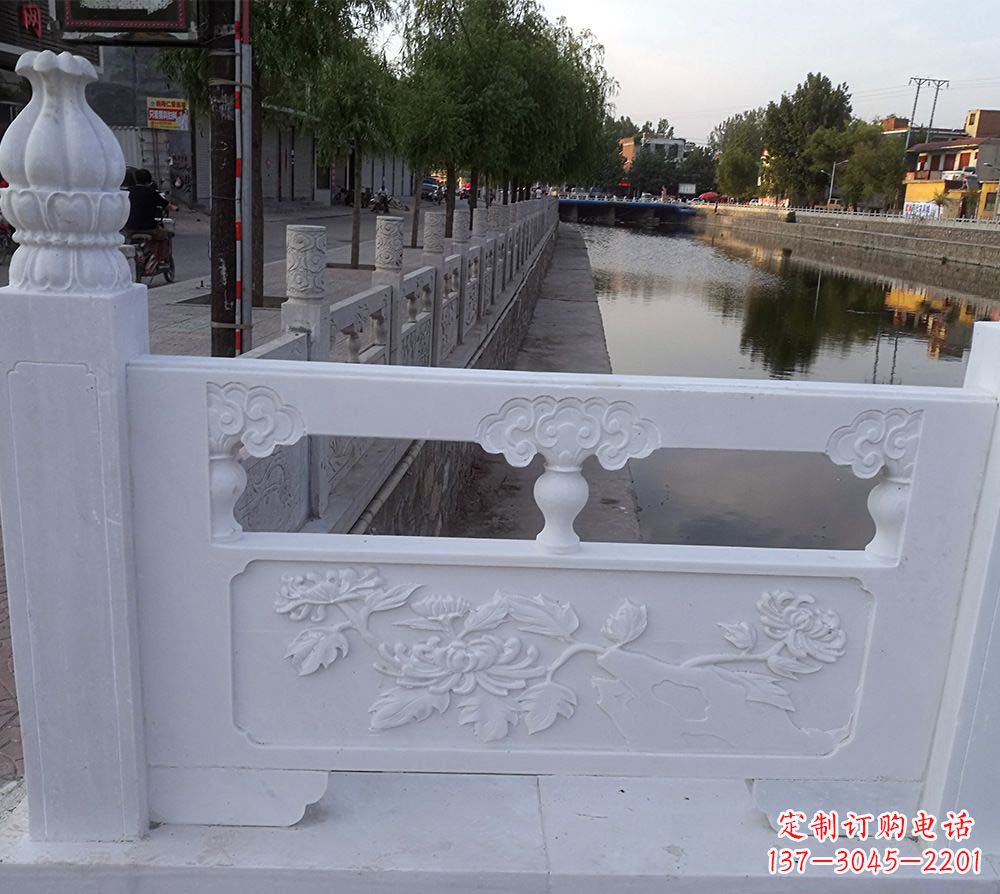 郑州大理石荷花栏板雕塑