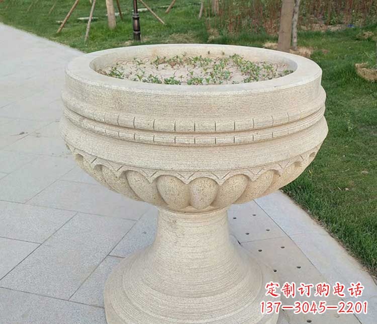 郑州大理石花盆石雕