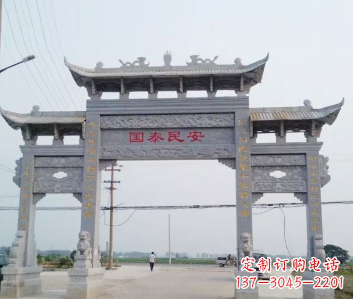 郑州精良石雕牌坊雕塑