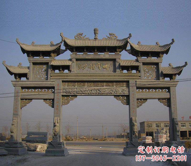 郑州大理石牌楼雕塑定制