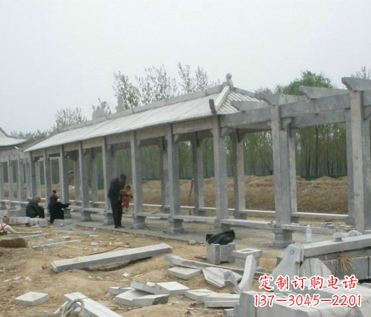 郑州精美大理石凉亭雕塑