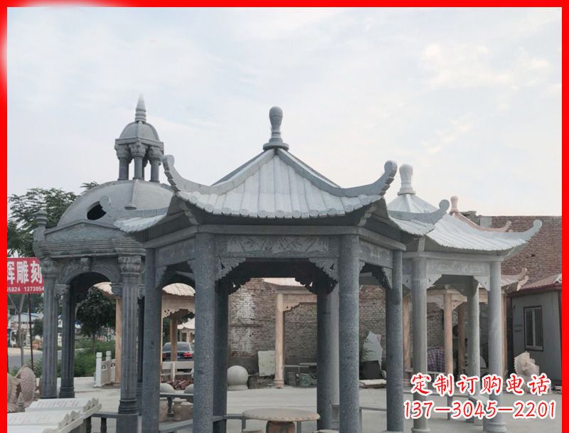 郑州六角凉亭石雕