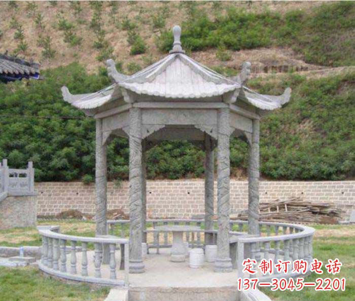 郑州大理石六角石雕凉亭