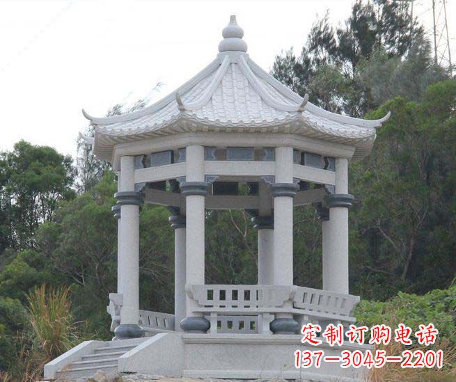 郑州大理石六角石雕凉亭营造舒适环境的完美体现