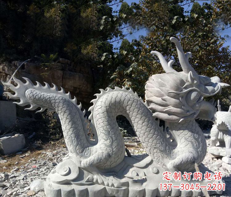 郑州精美大理石龙雕塑