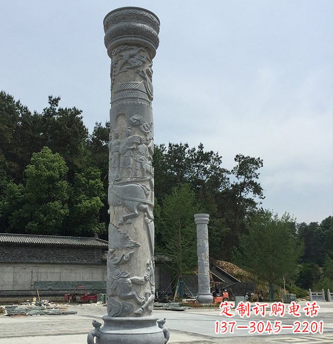 郑州大理石龙柱雕塑