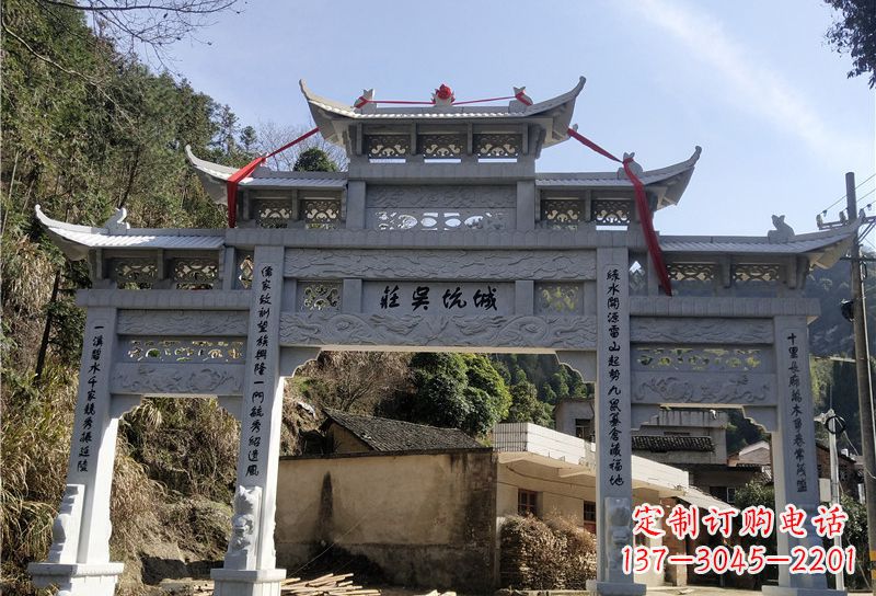 郑州大理石牌坊雕塑尊贵雕塑,永久保存