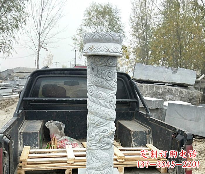 郑州大理石龙柱雕塑