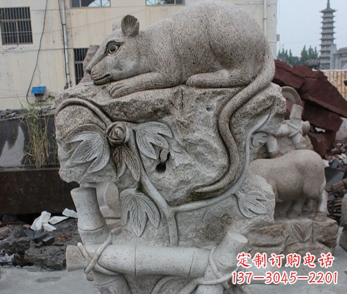 郑州大理石生肖鼠石雕