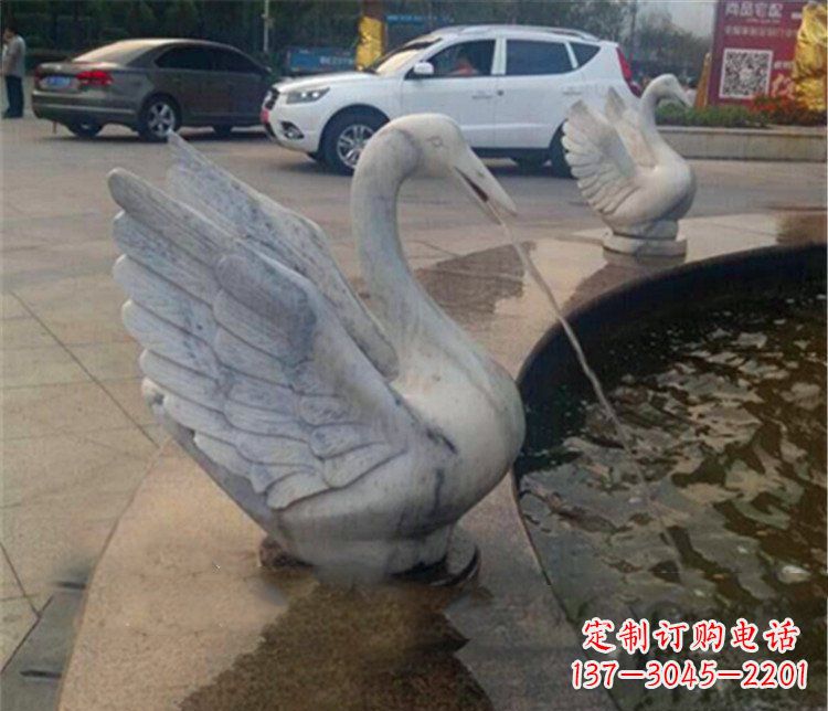 郑州大理石天鹅喷泉石雕
