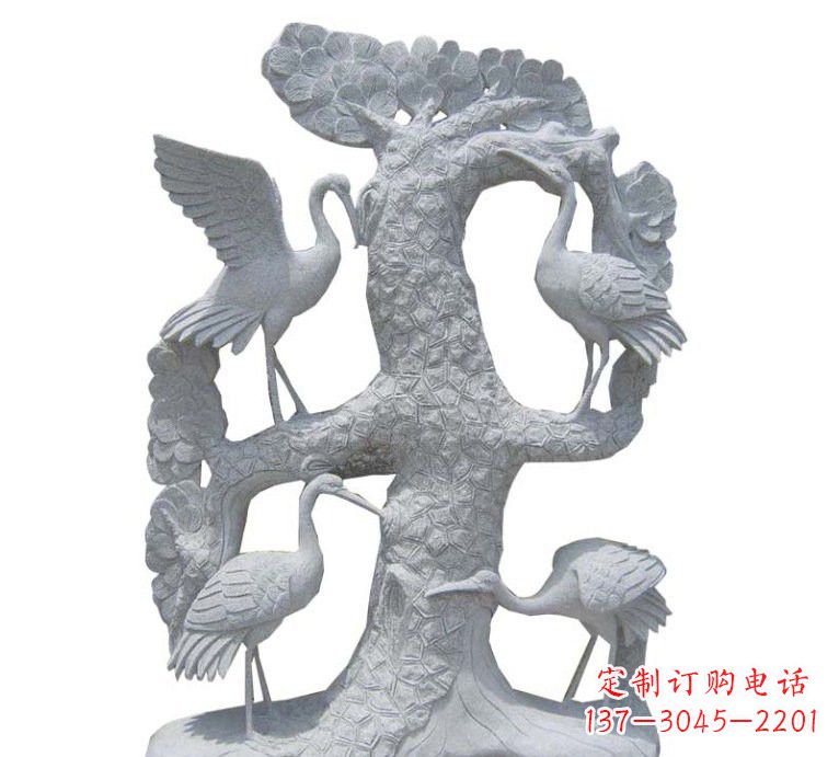 郑州精美大理石松树雕塑