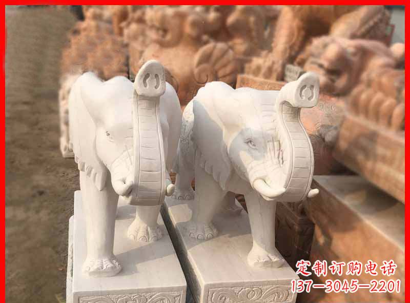 郑州产品名称大理石小象招财石雕