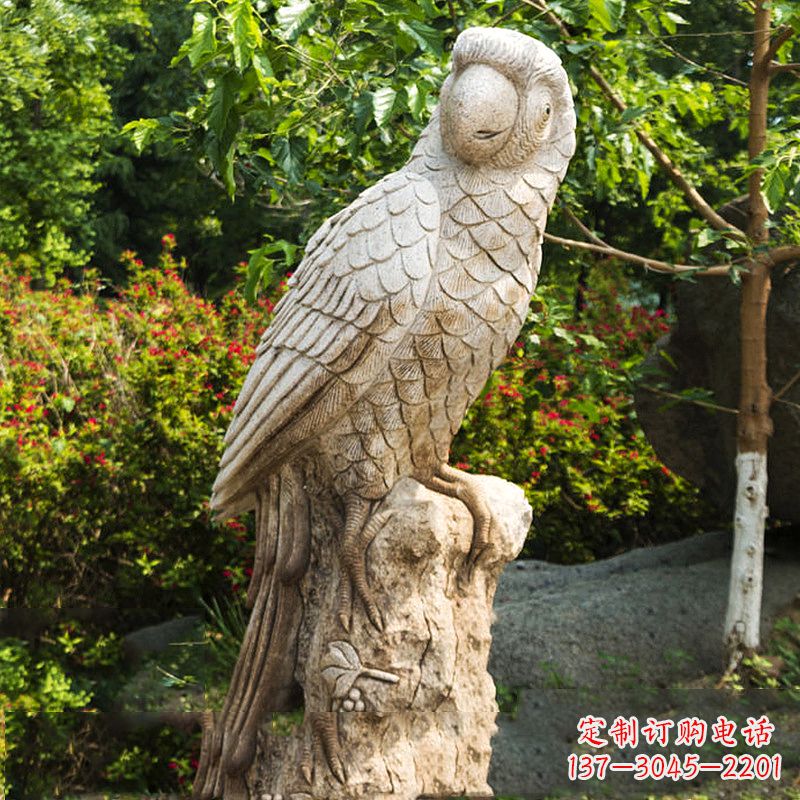 郑州大理石鹦鹉雕塑,完美点缀生活空间