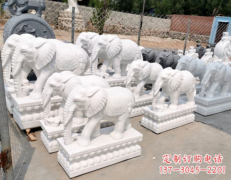 郑州大桥上的大象石雕