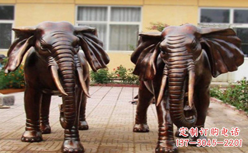 郑州大象铜雕广场动物雕塑 (2)
