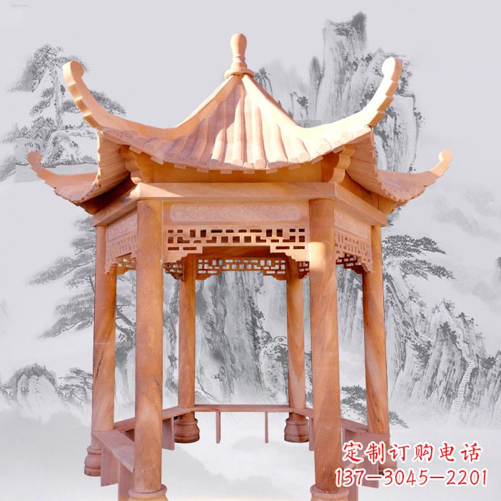 郑州优雅大理石雕刻凉亭