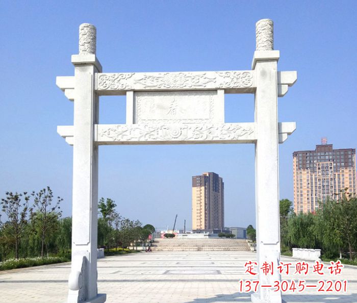 郑州单门景区石牌楼