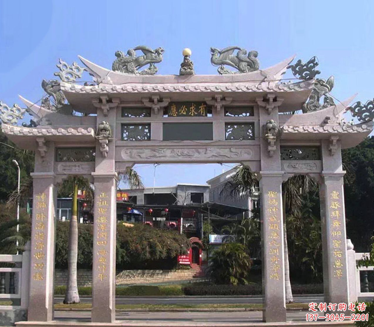 郑州精美石雕牌坊雕塑——传承文化的艺术精品