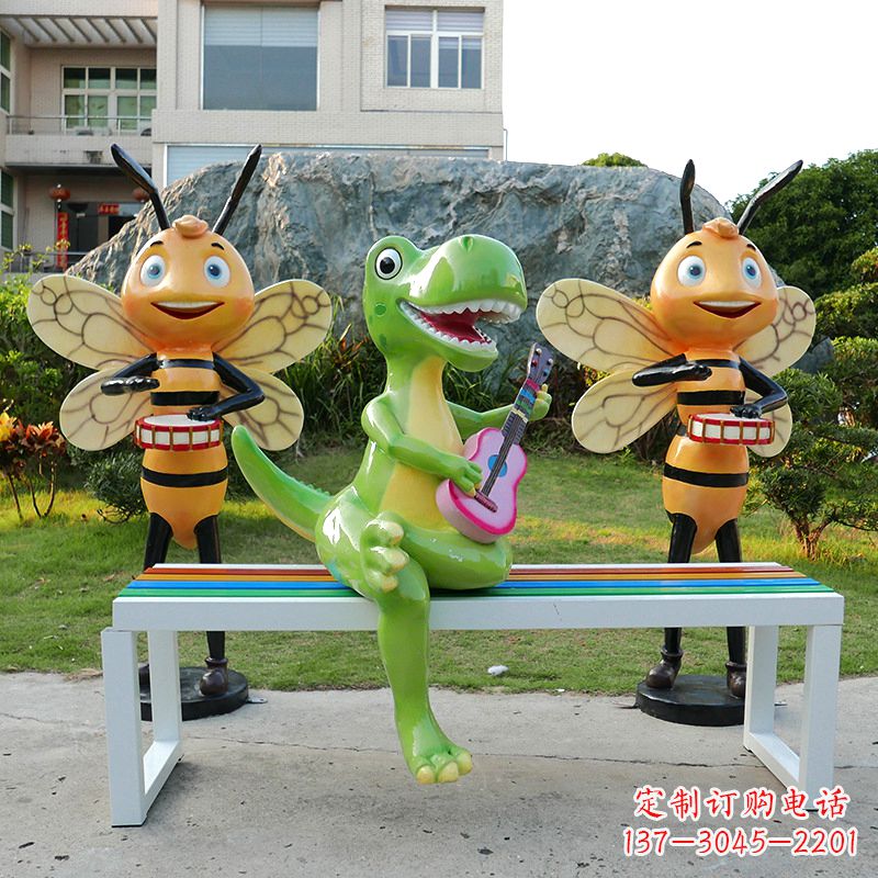 郑州吉他恐龙雕塑