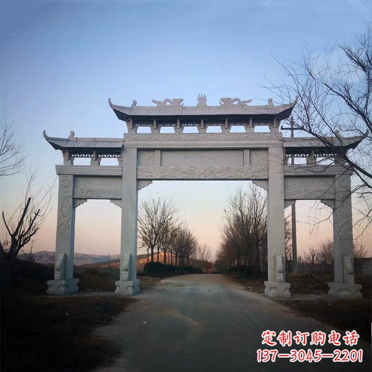 郑州品质卓越的道路三门石牌坊雕塑