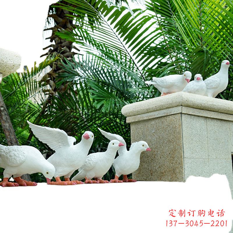 郑州雕像上的鸽子