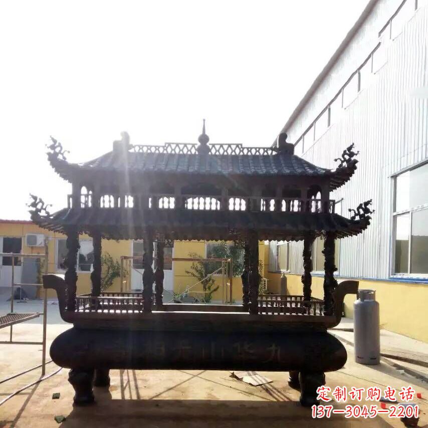 郑州欣赏传统文化的多层铜香炉雕塑