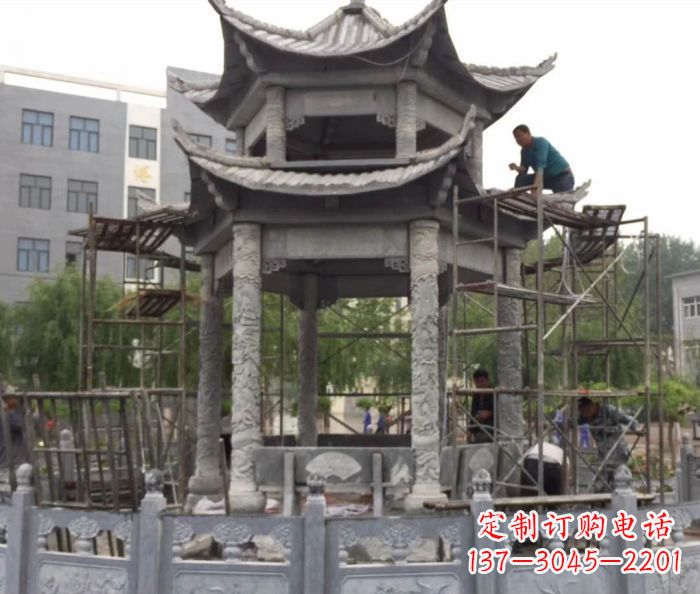郑州仿古双层石雕凉亭